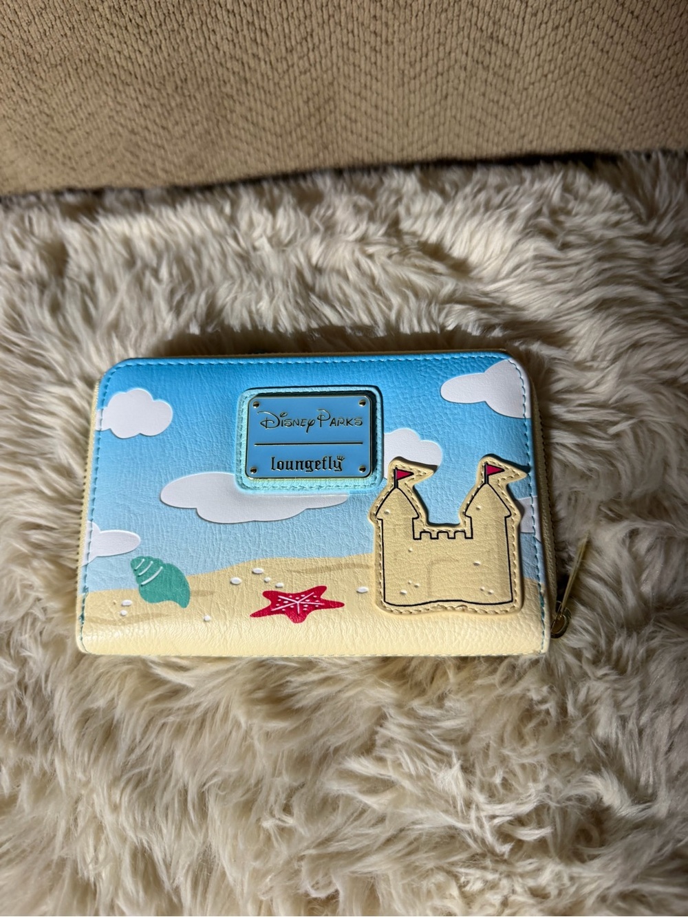 Disney Parks Loungefly Wallet Stitch & Scrump Sandcastle Beach